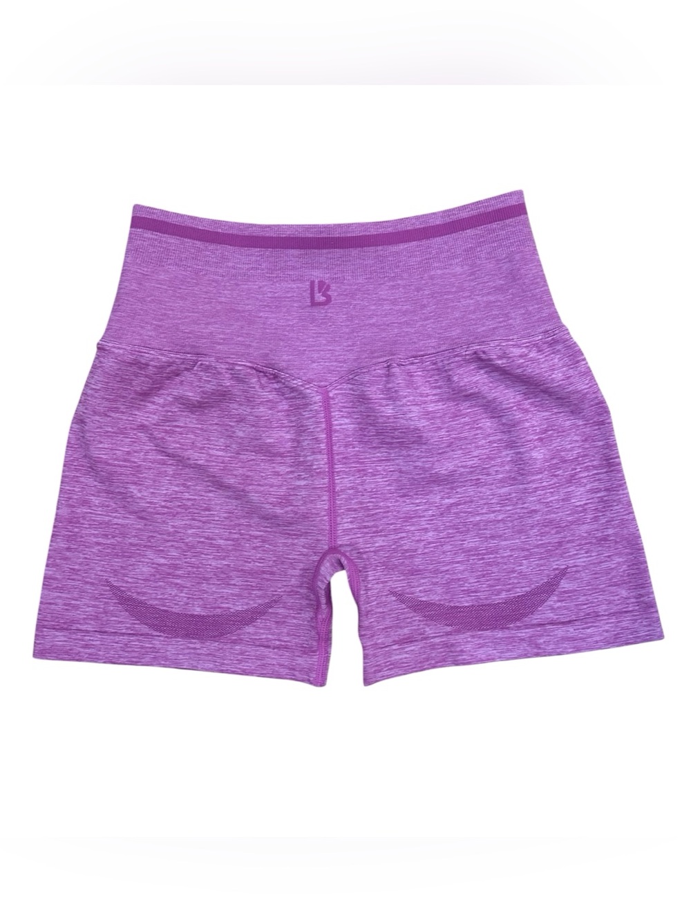Buffbunny Collection BBL Seamless Shorts Purple Marl Heather High Rise Medium